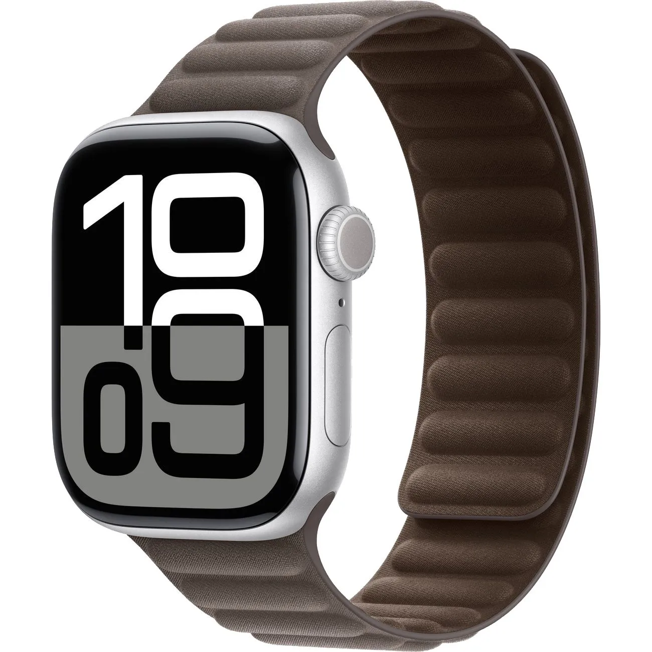 Смарт-часы Apple Watch Series 10 46mm Silver Aluminum Case with Dark Taupe Magnetic Link, размер S/M
