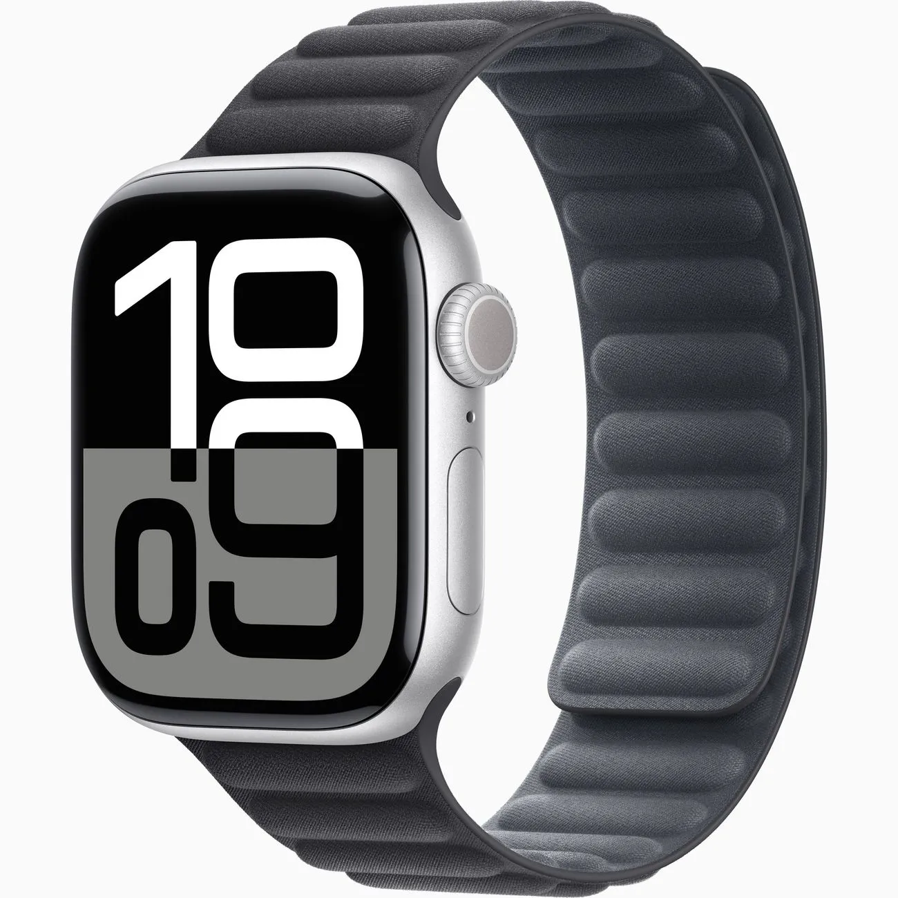 Смарт-часы Apple Watch Series 10 46mm Silver Aluminum Case with Black Magnetic Link, размер M/L