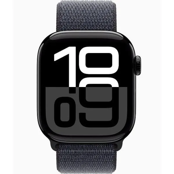Смарт-часы Apple Watch Series 10 42mm Jet Black Aluminium Case with Ink Sport Loop, размер Regular