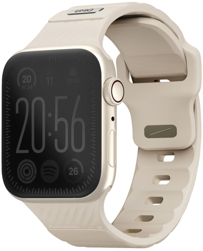 Ремешок Uniq Stride Rubber для Apple Watch 38/41 мм, силикон, бежевый