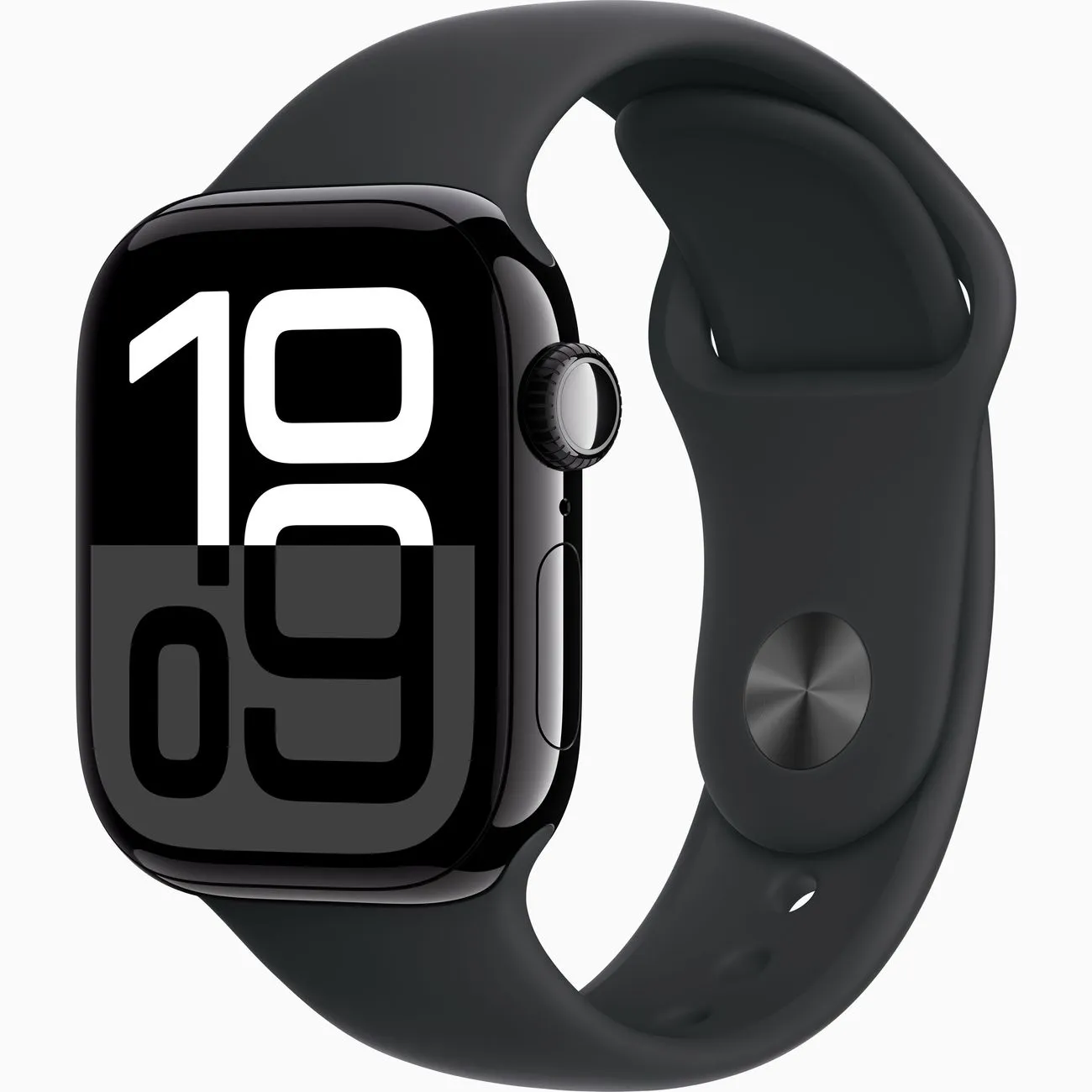 Смарт-часы Apple Watch Series 10 42mm Jet Black Aluminum Case with Black Sport Band, размер M/L