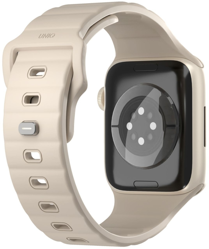 Ремешок Uniq Stride Rubber для Apple Watch 38/41 мм, силикон, бежевый