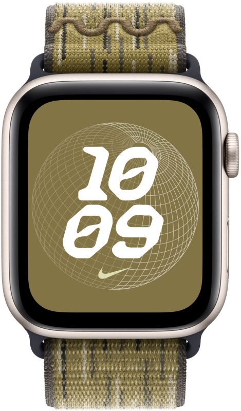 Ремешок Apple Nike Sport Loop 46 мм, зеленый/серый