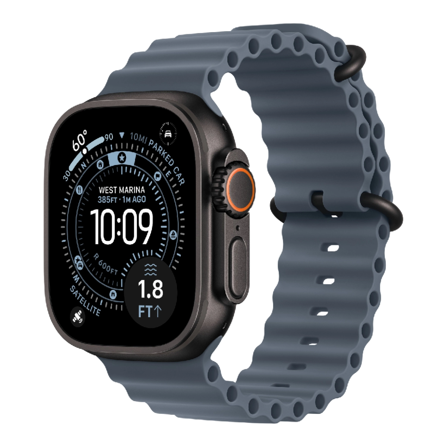 Apple Watch Ultra 3 49mm GPS + Cellular Black Titanium Case Black Ocean Band One Size