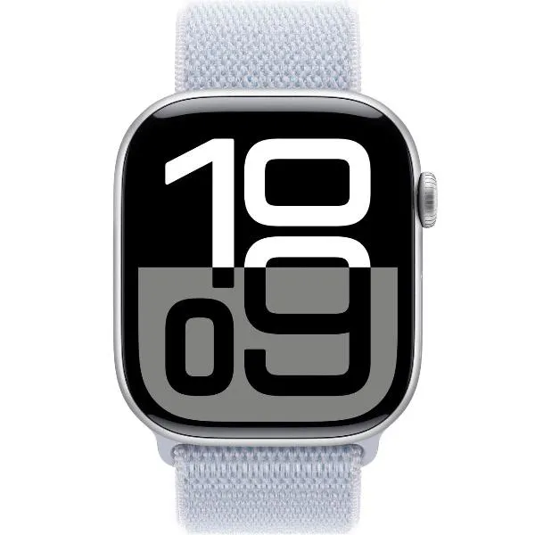 Смарт-часы Apple Watch Series 10 46mm Silver Aluminum Case with Blue Cloud Sport Loop, размер Regular