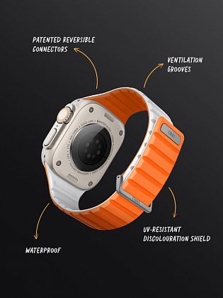 Ремешок Uniq Revix Evo для Apple Watch 38/41 мм, силикон, мятный/белый