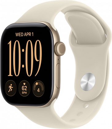 Apple Watch Series 12, 46 mm, GPS, Space Gray Aluminum, Navy Blue Sport Band, M/L