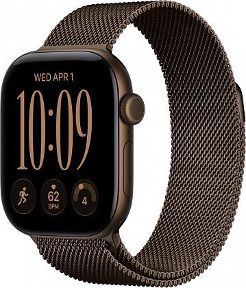 Apple Watch Series 12, 46 mm, GPS, Space Gray Aluminum, Navy Blue Sport Band, M/L